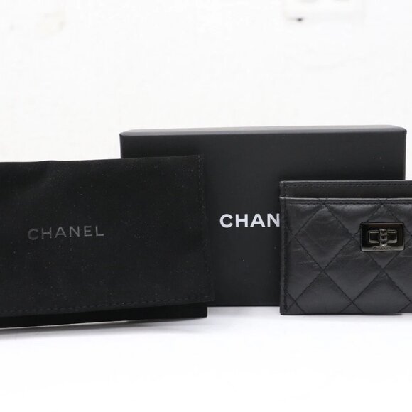 Chanel So Black Reissue Card Holder Quilted Aged Calfskin - Picture 1 of 14